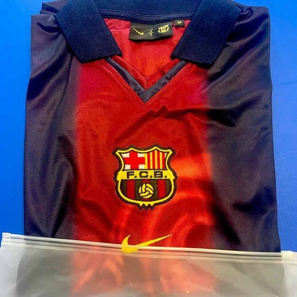 Nike Other - Nike FC Barcelona x Cactus Jack Retro 2000/01 Home Skeleton Jersey 'Red/Blue'